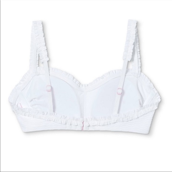 Stoney Clover Lane x Target Sweetheart textured bikini top in white - Picture 4 of 7